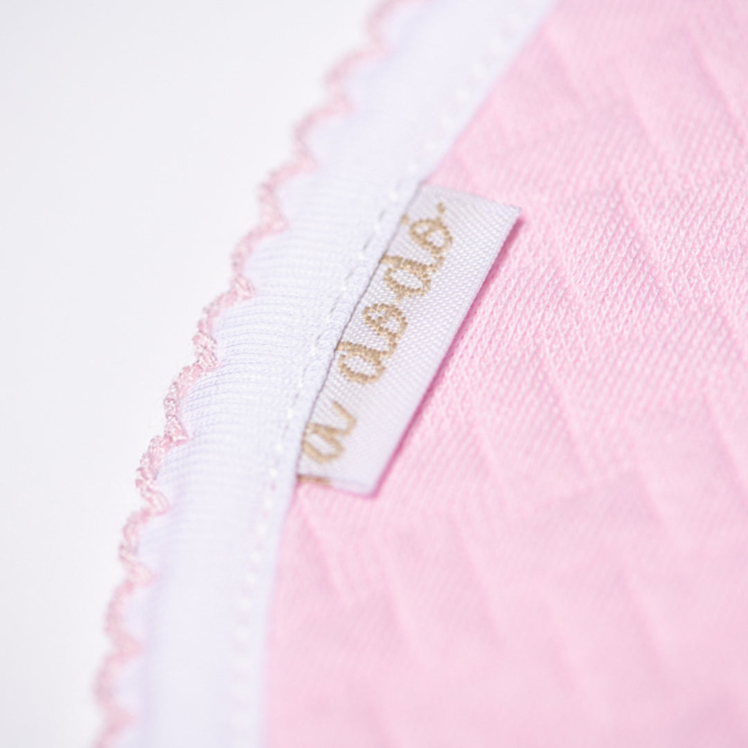 Happy Face Bib - Pink Jacquard