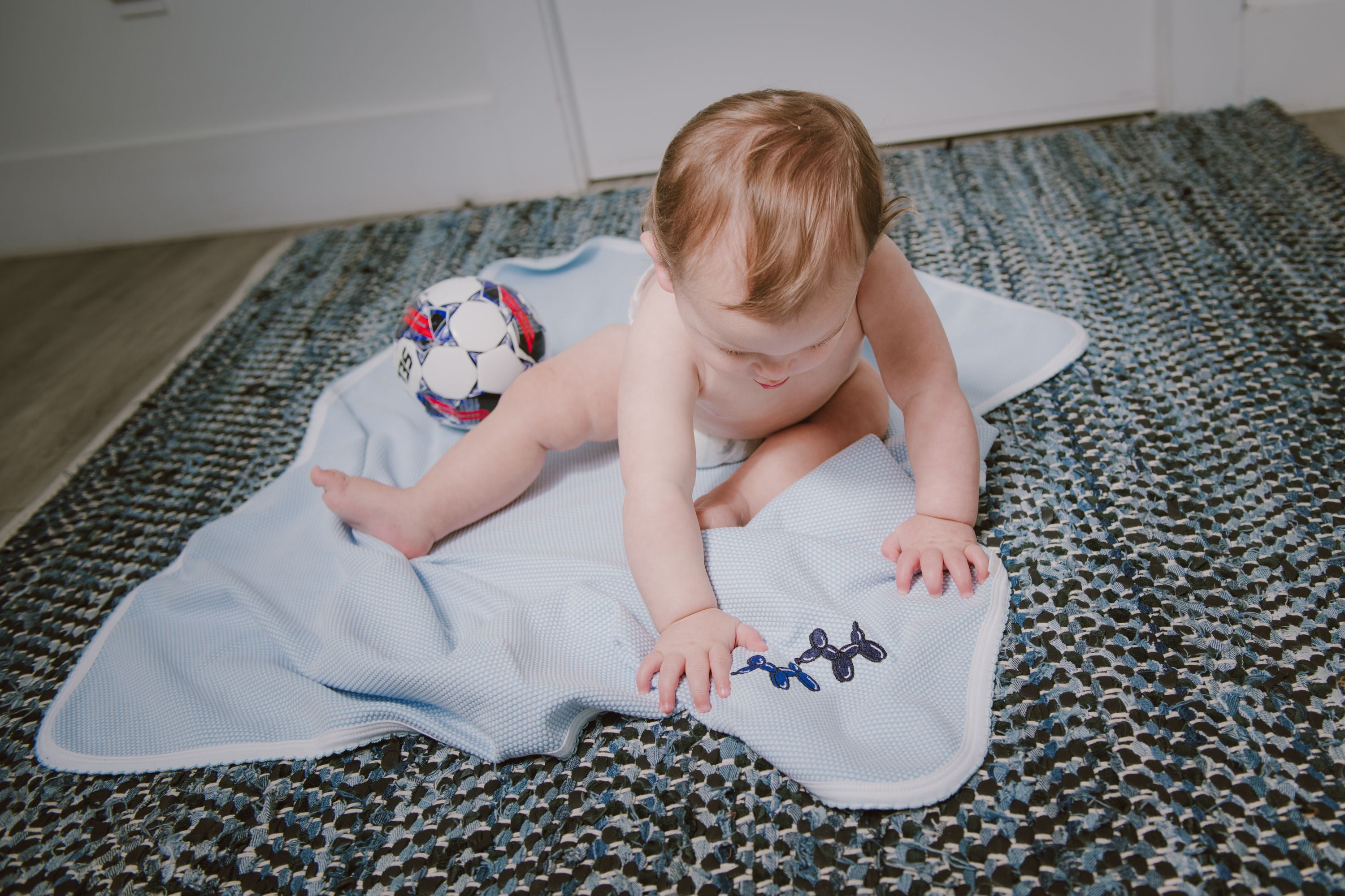 Dogs Blanket - Blue Popcorn