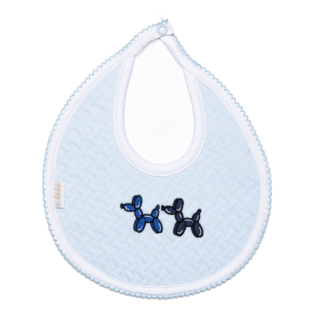 Dogs Bib - Blue Jacquard
