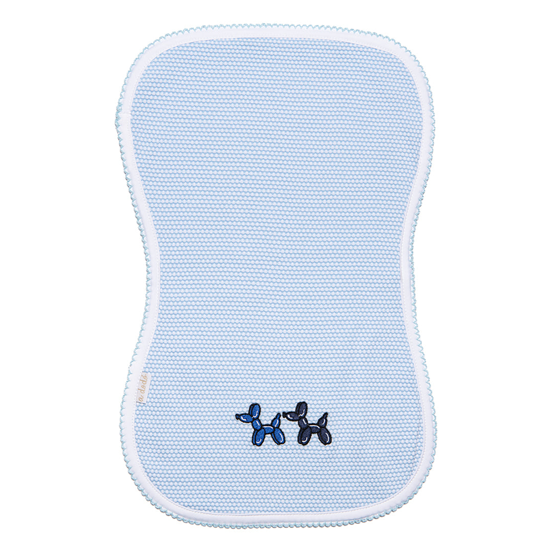 Dogs Burp Cloth - Blue Popcorn