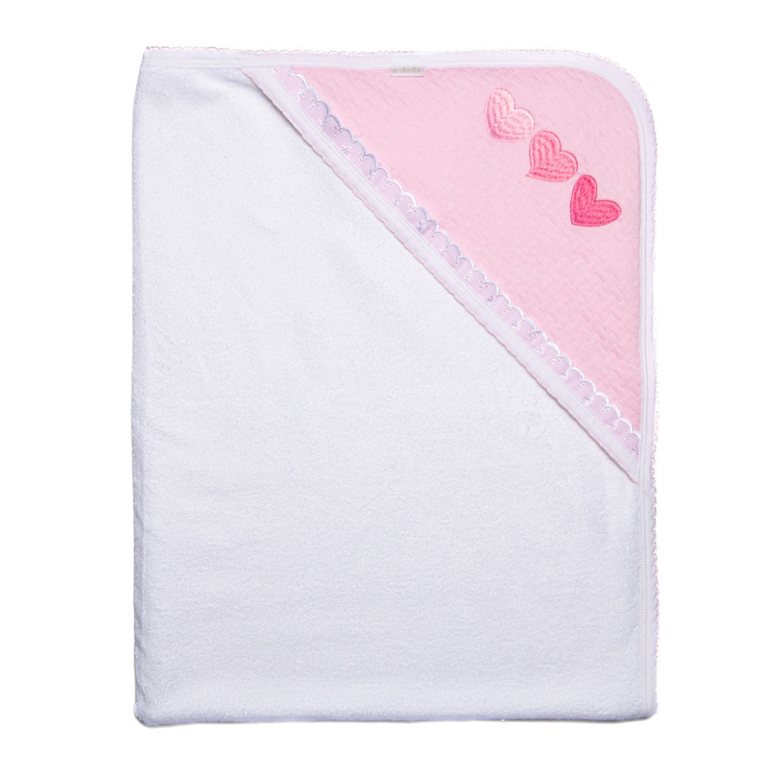 Hearts Towel - Pink Jacquard