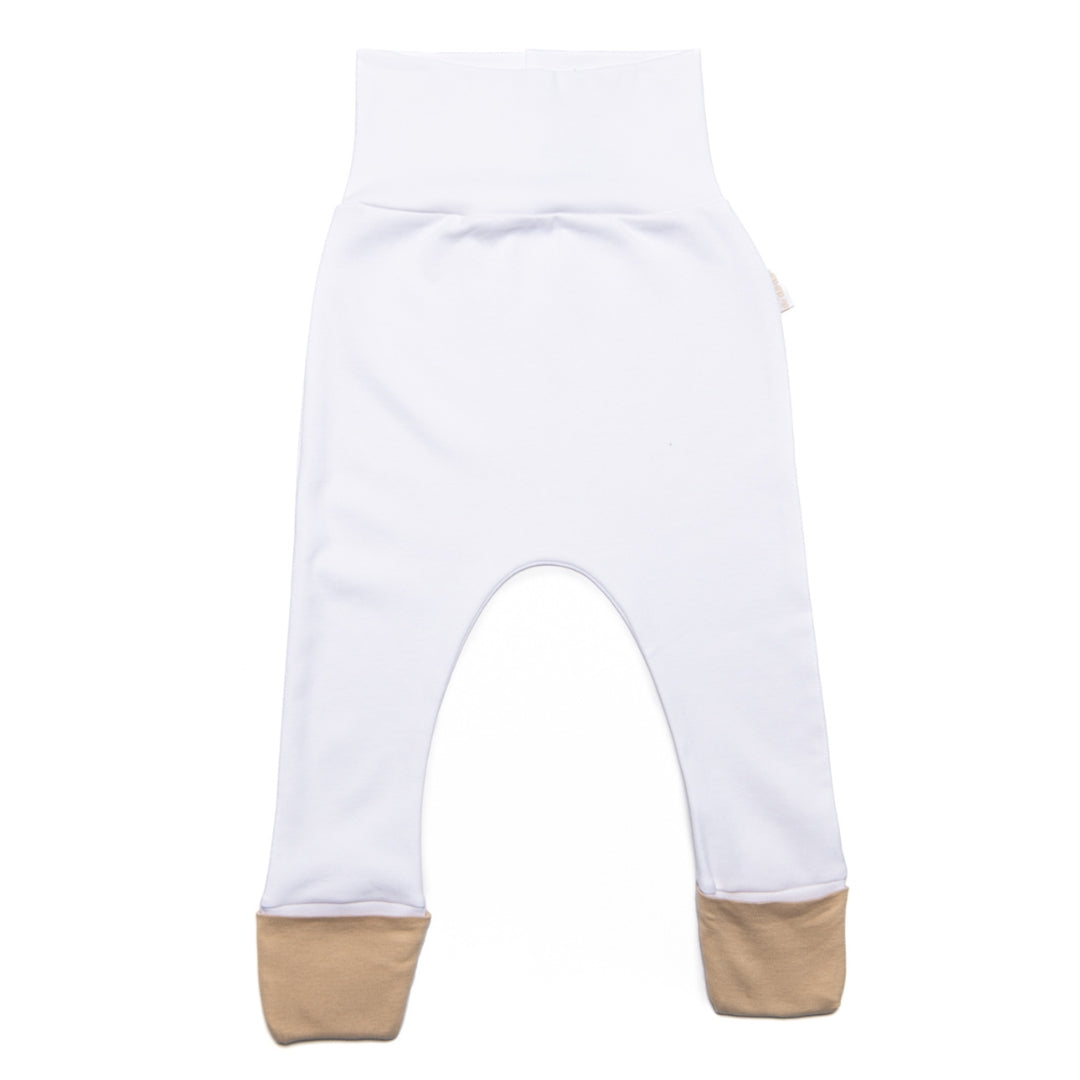 Matching Pants - White with Beige Trim
