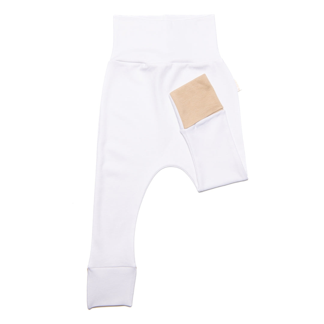 Matching Pants - White with Beige Trim