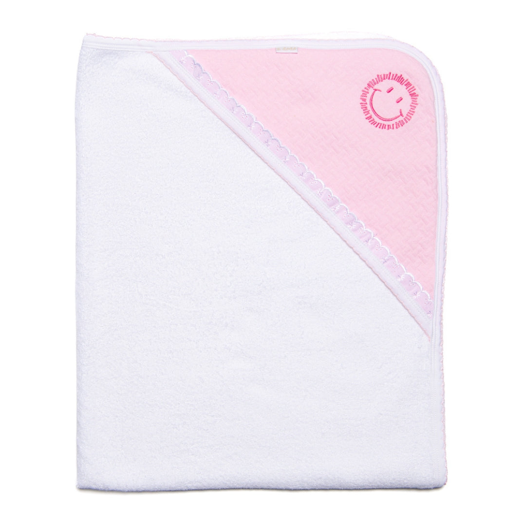 Happy Face Towel - Pink Jacquard