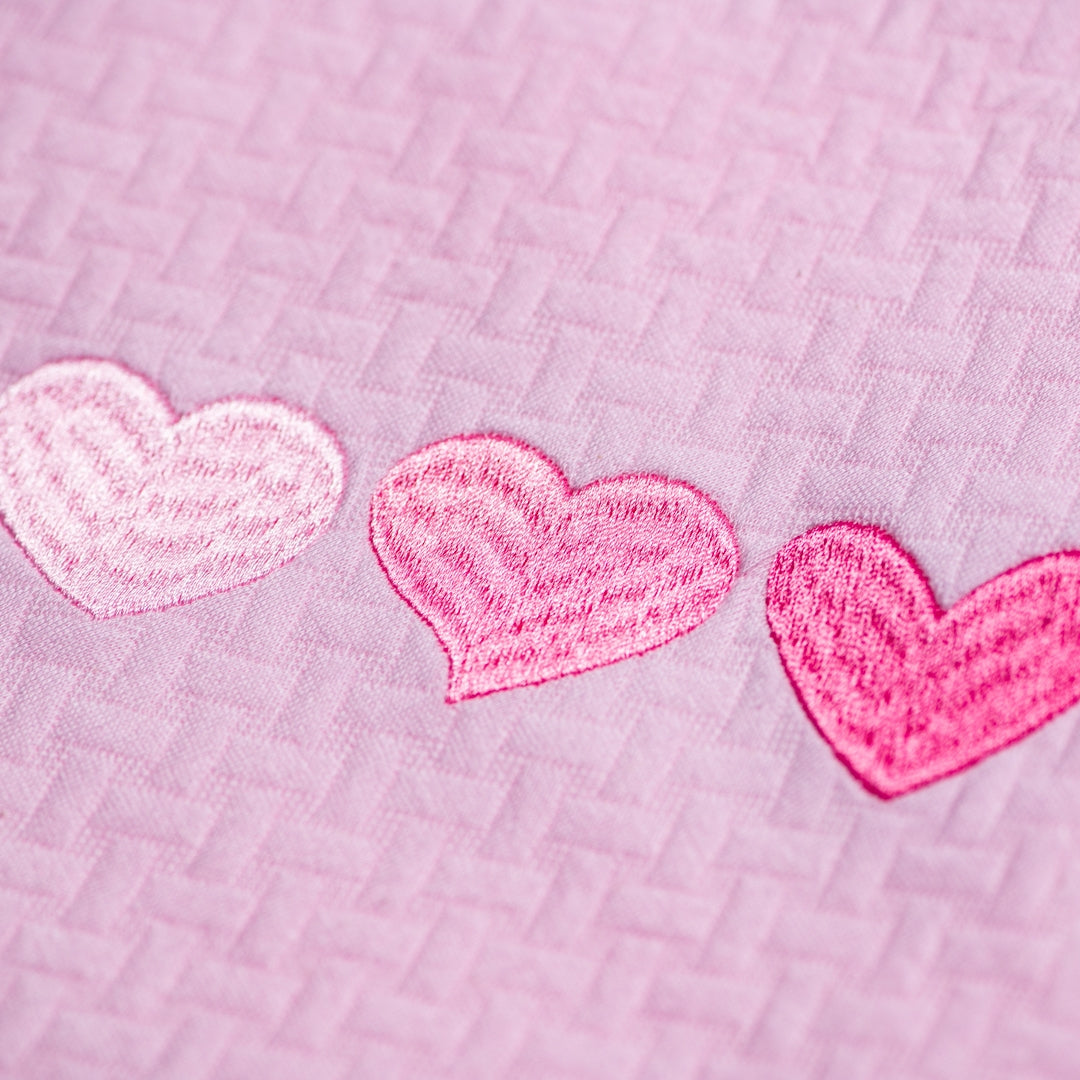 Hearts Blanket - Pink Jacquard